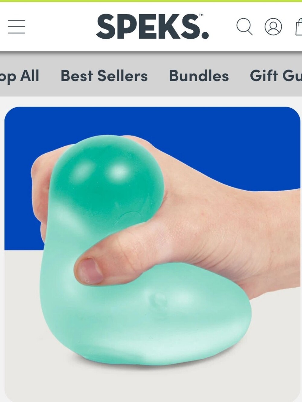 Gump Memory Gel Stress Ball SEA GLASS